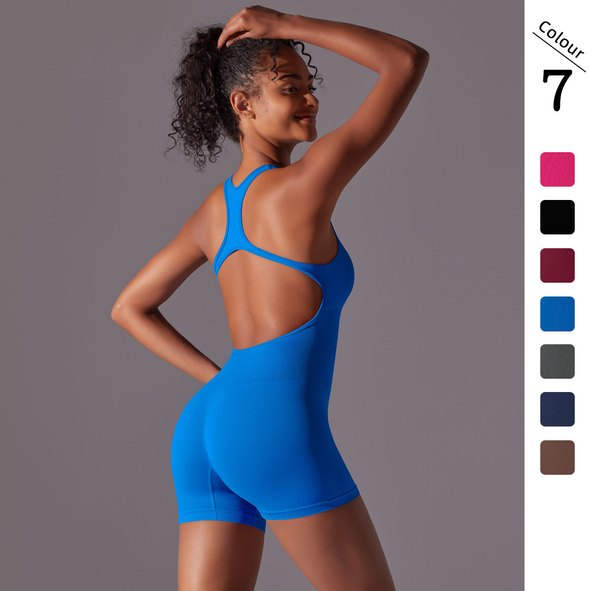 One-piece seamless breathable one-piece yoga wear 7colors