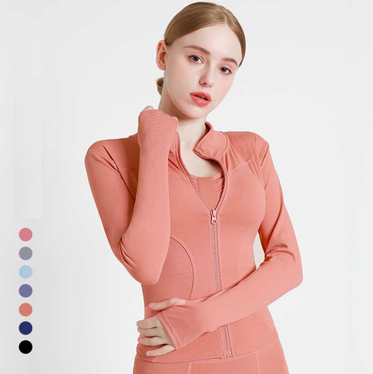 New Style Autumn Lady Fitness Wear Sports Coat