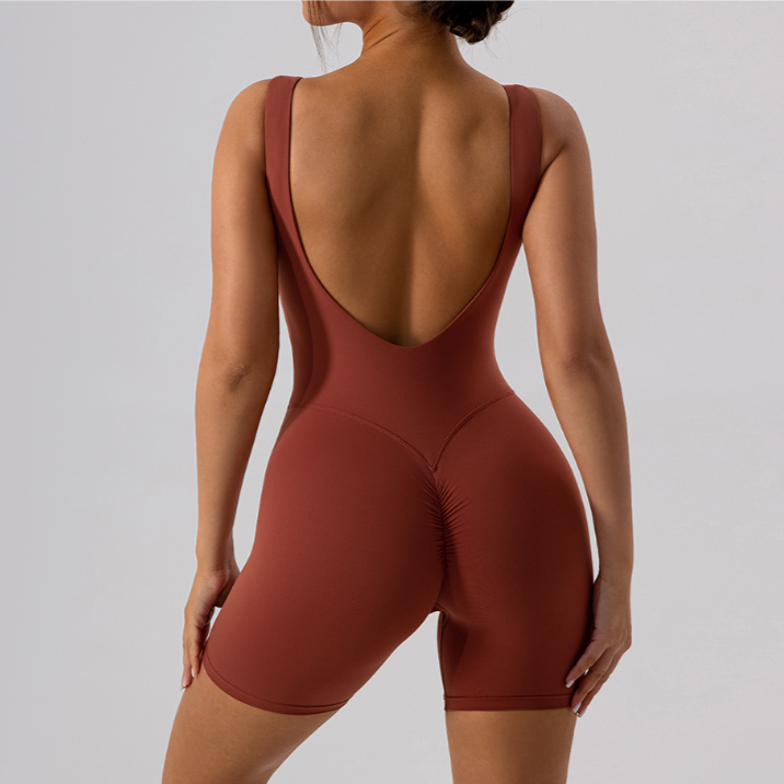 Nude hollowed-out yoga Jumpsuit  4colors