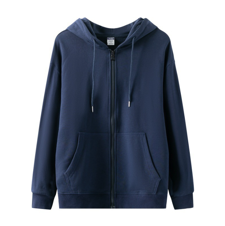 Oversized plus size high quality Cotton Zipper unisex hoodie   8 colors