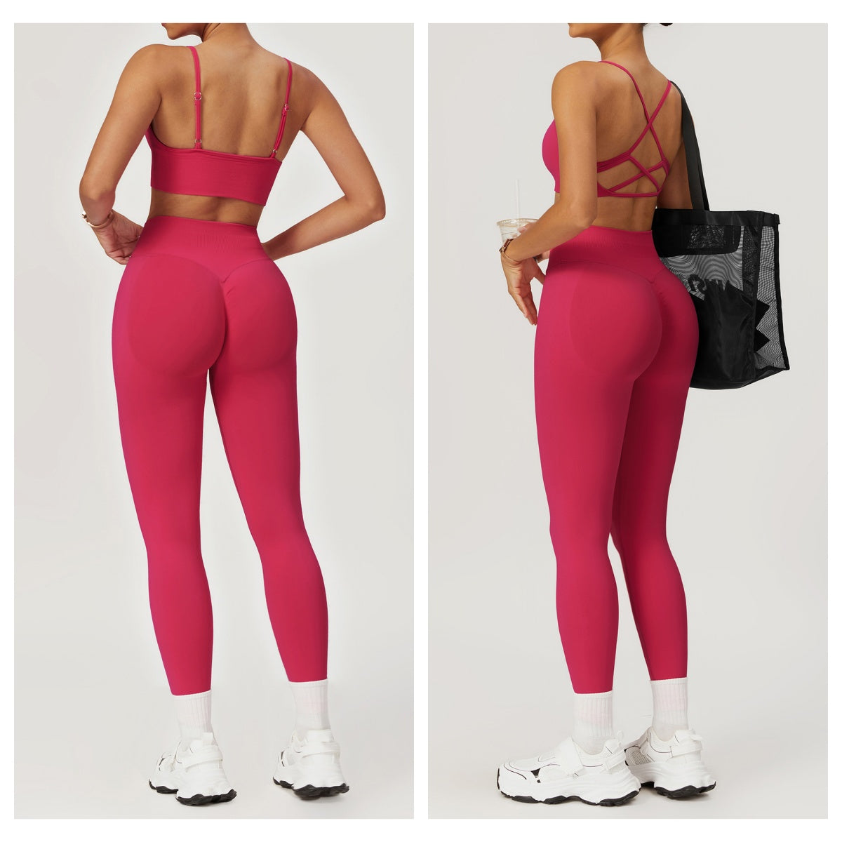 High Waist and Hip Lift Fitness Running Skinny Pants set 7655