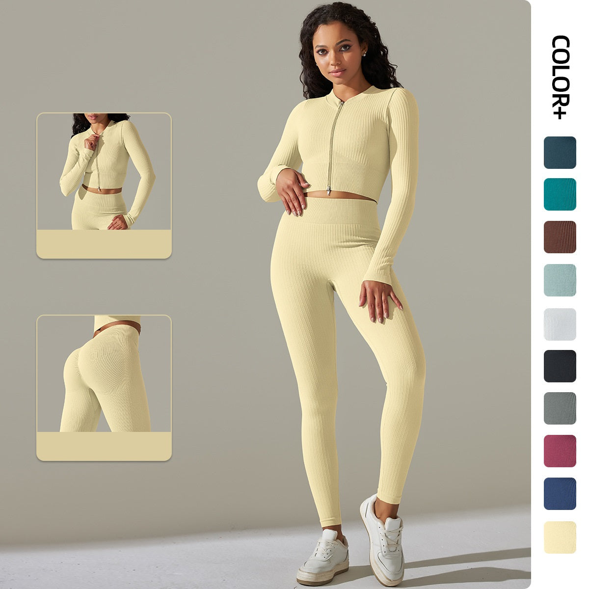 Thread zipper long sleeve  10 colors