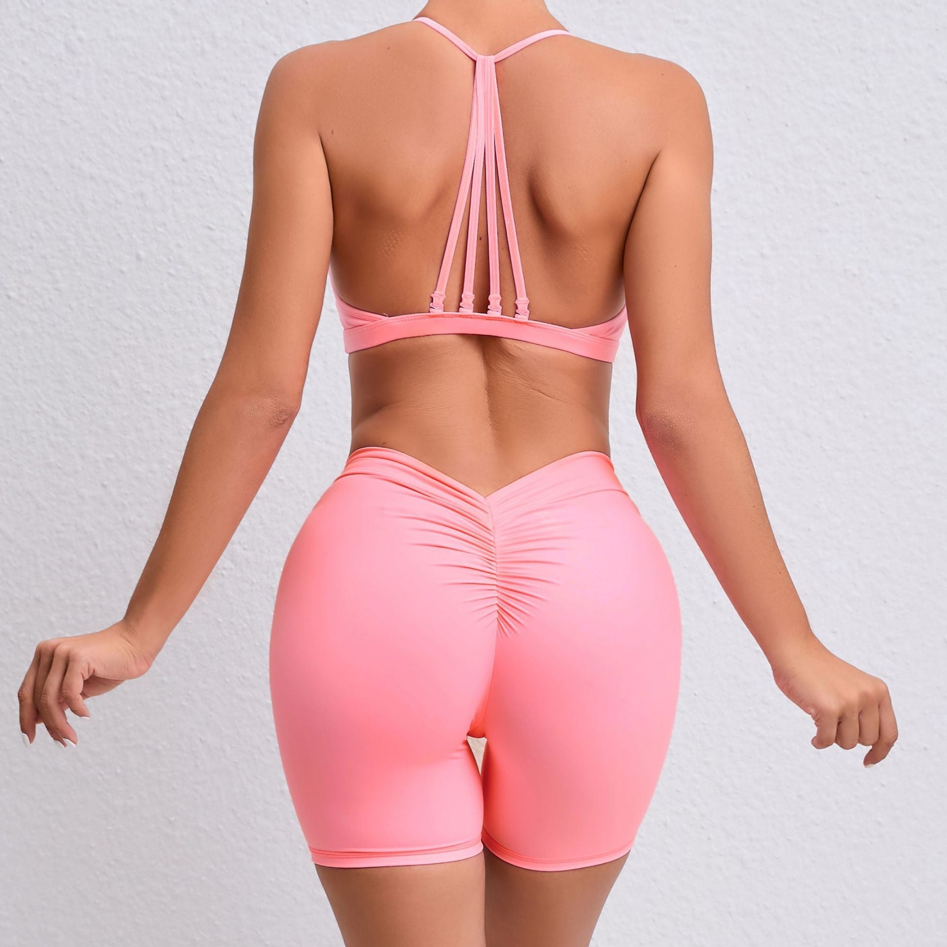 Quick dry nude Yoga set Sexy two-piece set in 5 colors