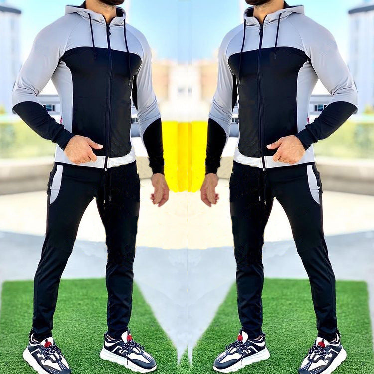 Men's trendy brand hooded sports sweater suit