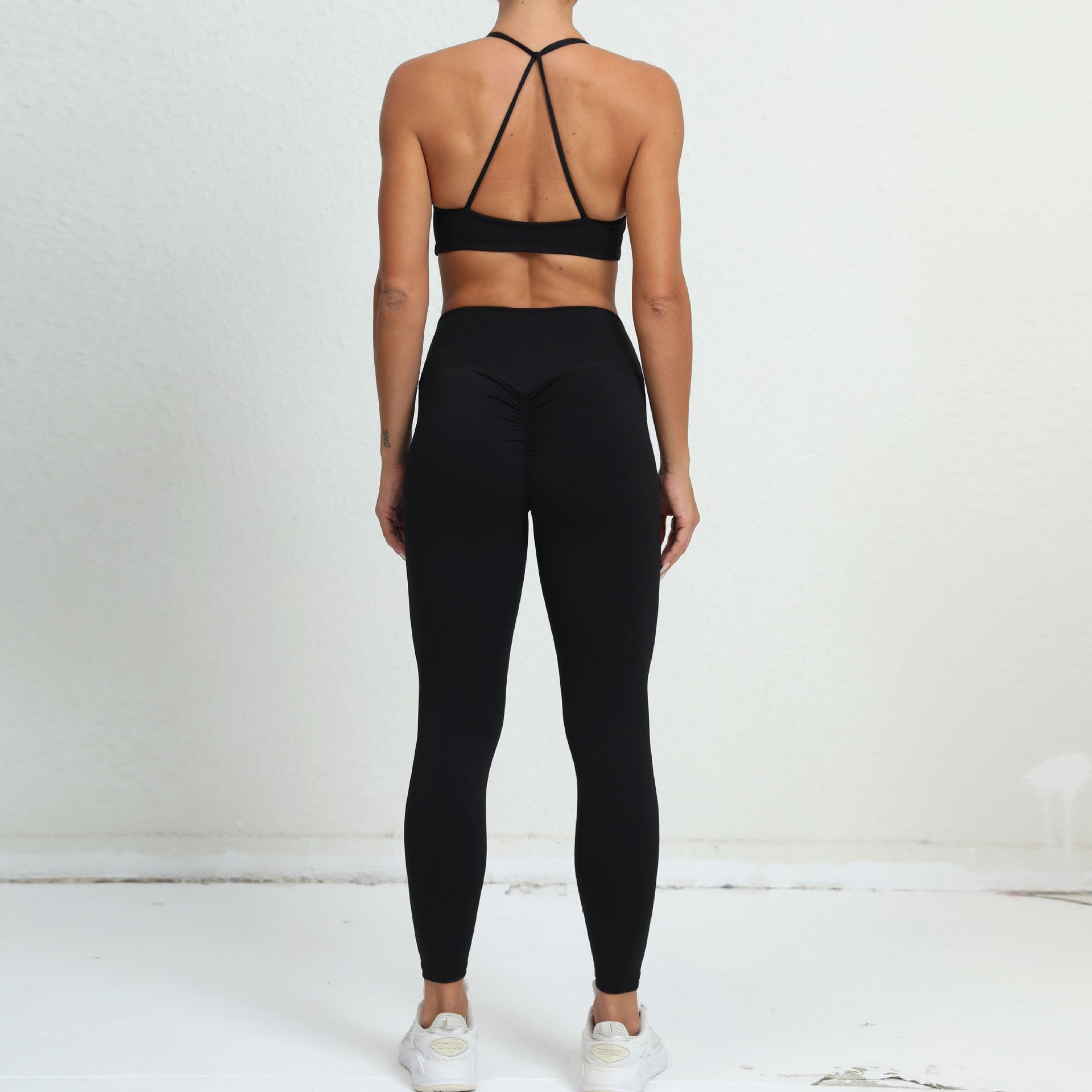 Quick dry tight back yoga suit two-piece set 9colors