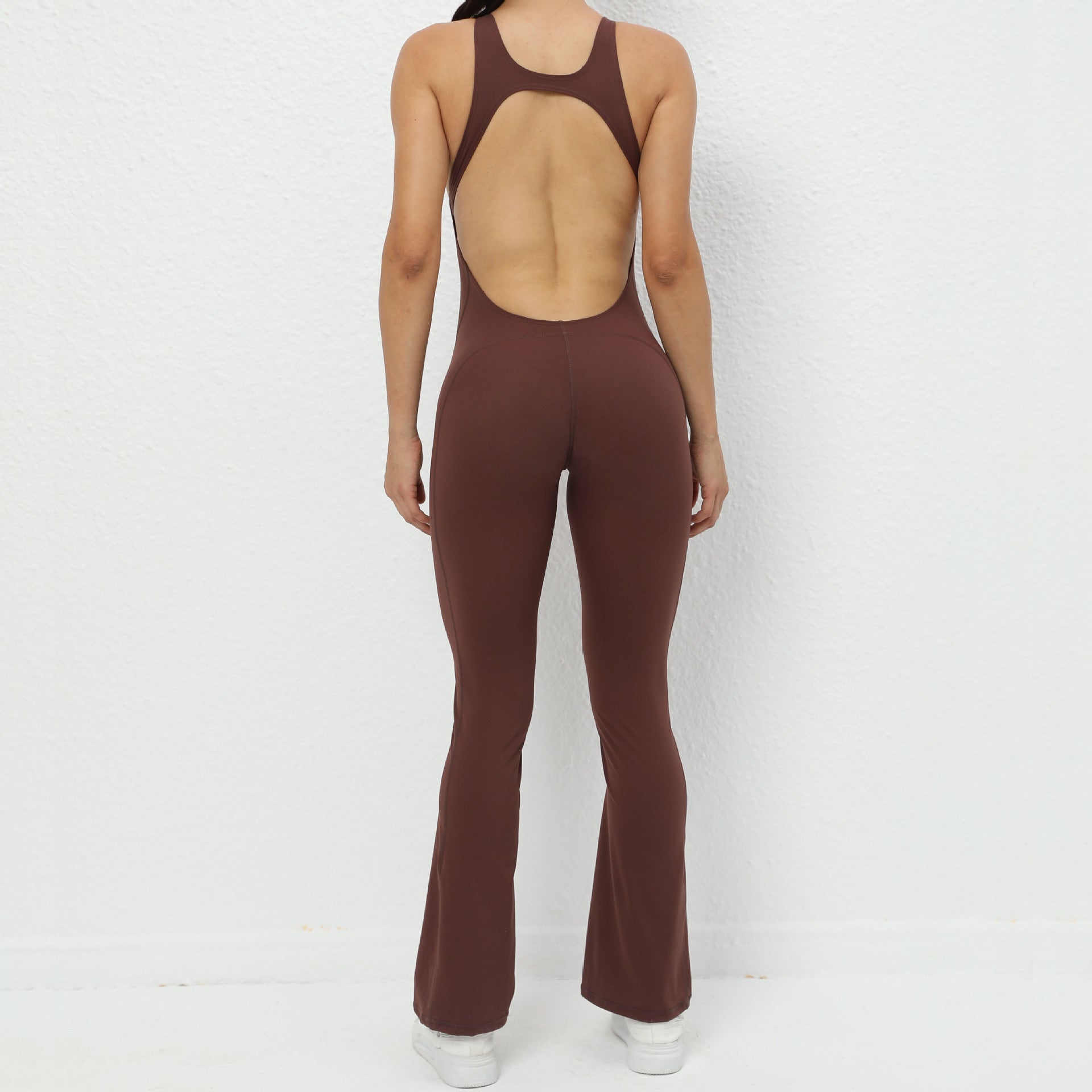 Hollowed back slightly spicy wide leg jumpsuit