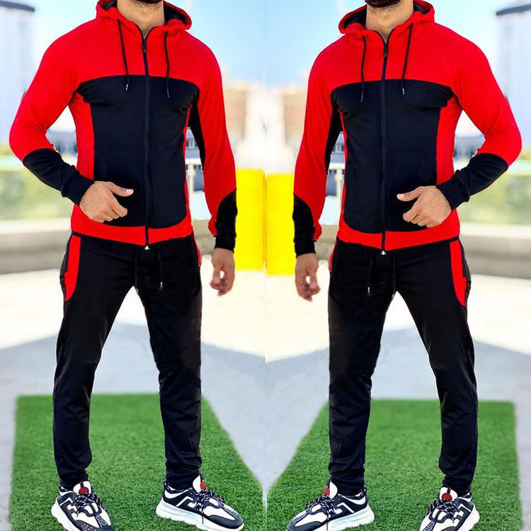 Men's trendy brand hooded sports sweater suit