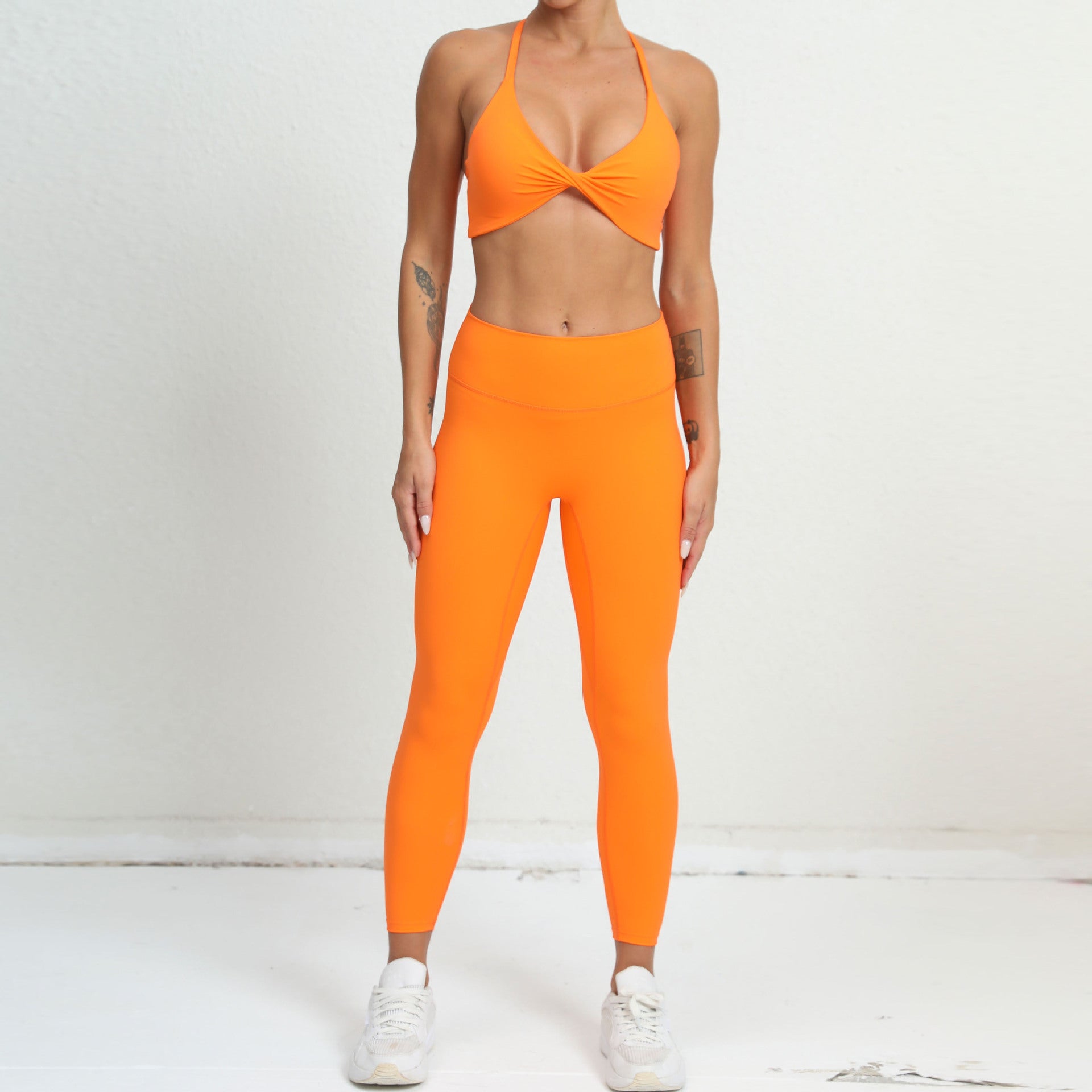 Quick dry tight back yoga suit two-piece set 9colors