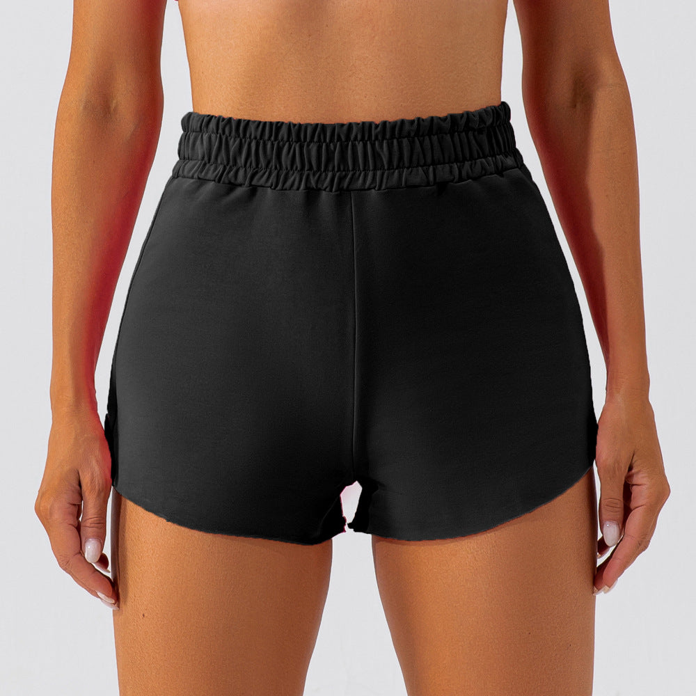 Hoodie shorts All-in-one quick dry running yoga shorts 4 colors