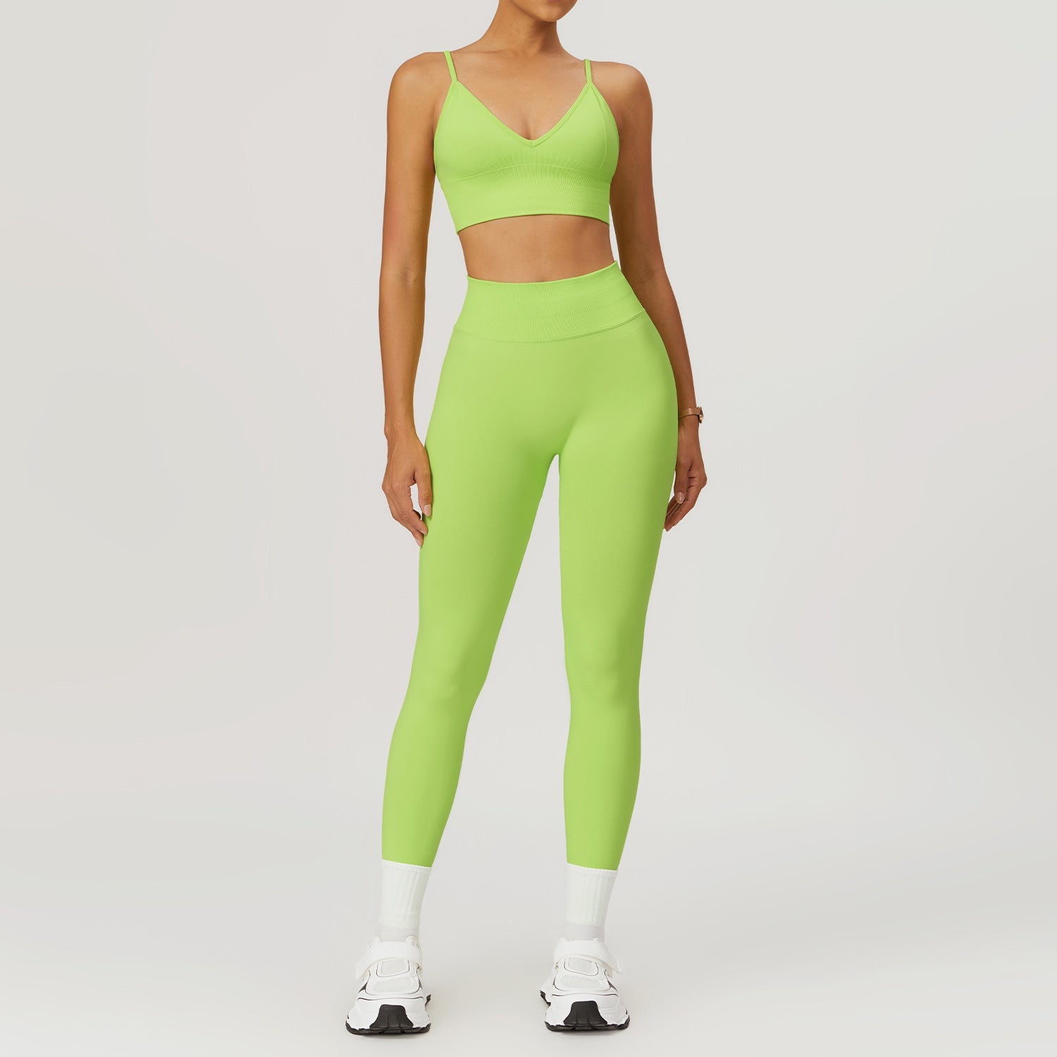 High Waist and Hip Lift Fitness Running Skinny Pants set 7655