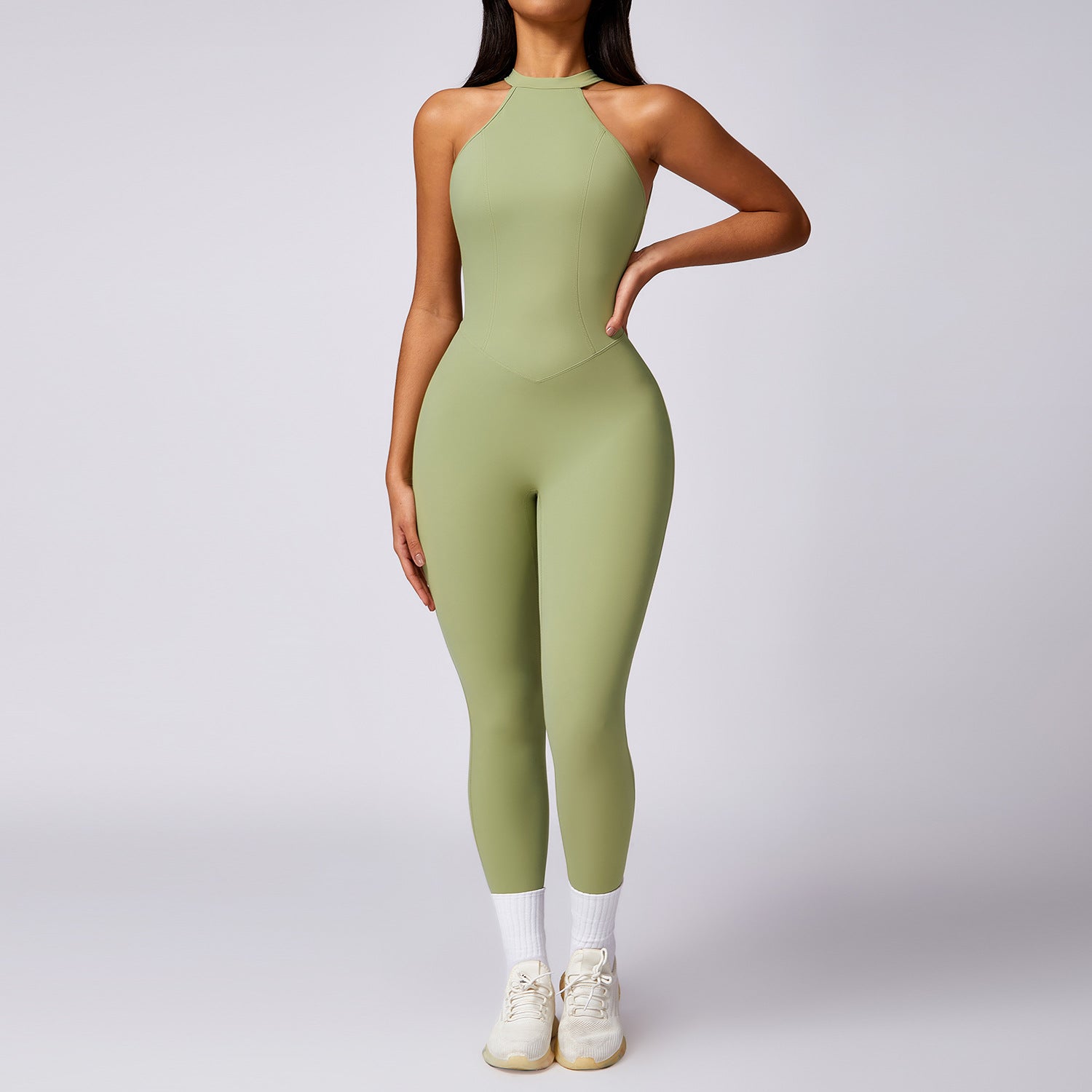 Back tight one-piece yoga suit Exercise Quick drying 8602 5 colors