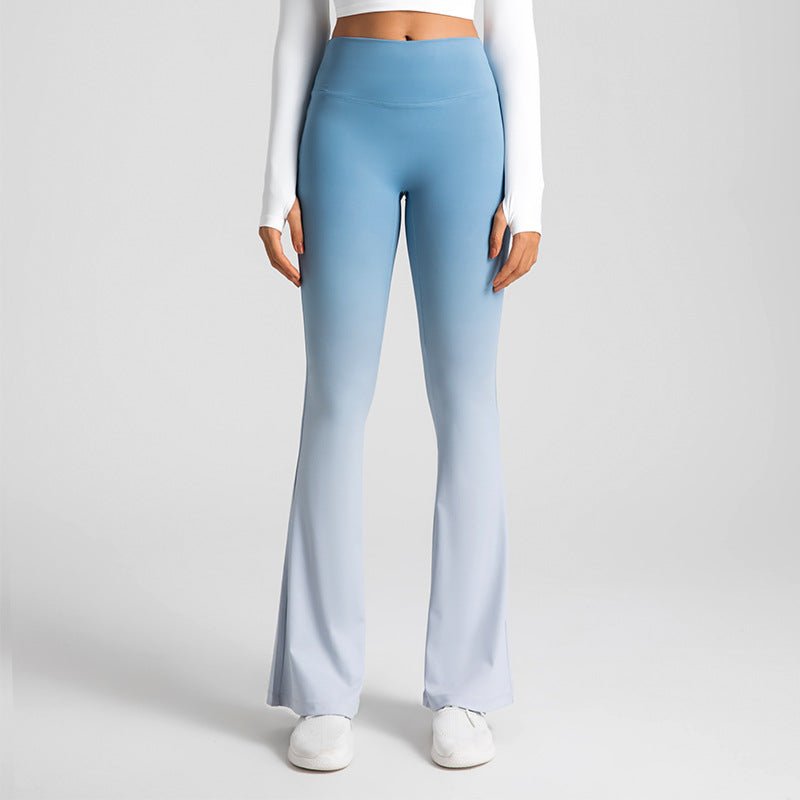 High-waisted hip-lift bell bottoms skinny yoga pants 5colors