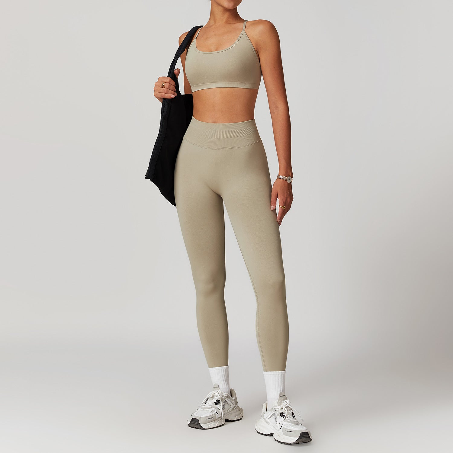 High Waist and Hip Lift Fitness Running Skinny Pants set 7655