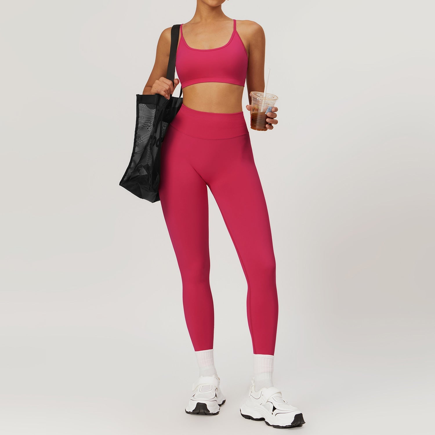 High Waist and Hip Lift Fitness Running Skinny Pants set 7655